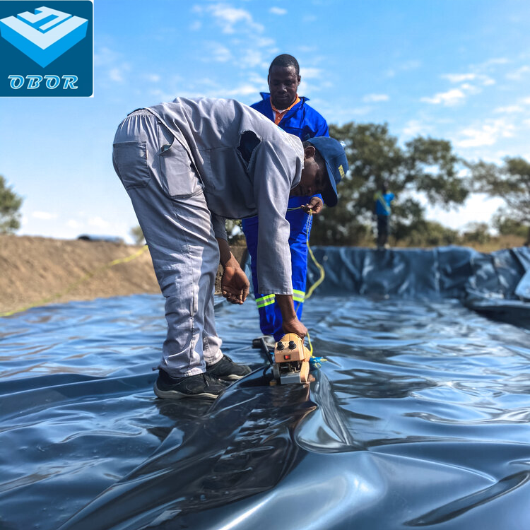 0.5mm  0.75mm   Aquaculture Pond Liner HDPE Geomembrane Custom Pond Liners for Fish Ponds