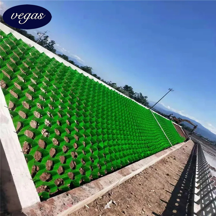 Vegas Smooth Textured Plastic HDPE Geocell Ground Gravel Grid for Slope Road Retaining Wall Driveway Geocell Price