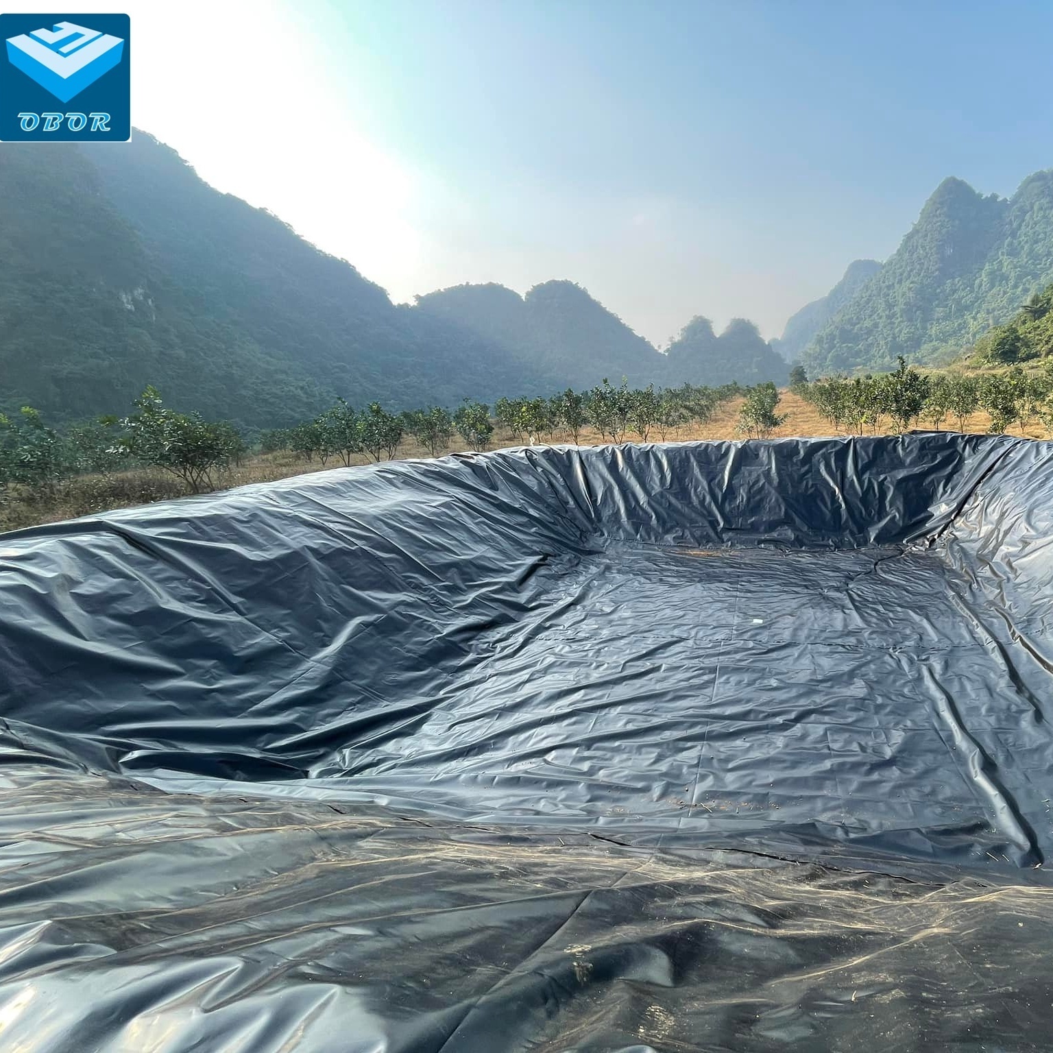 0.5mm  0.75mm   Aquaculture Pond Liner HDPE Geomembrane Custom Pond Liners for Fish Ponds