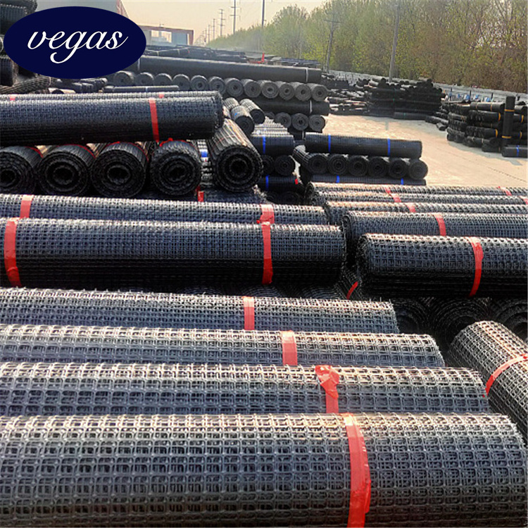 Biaxial Polypropylene PP Plastic Geogrid for Soft Soil Road Base Retaining Wall Slope Protection