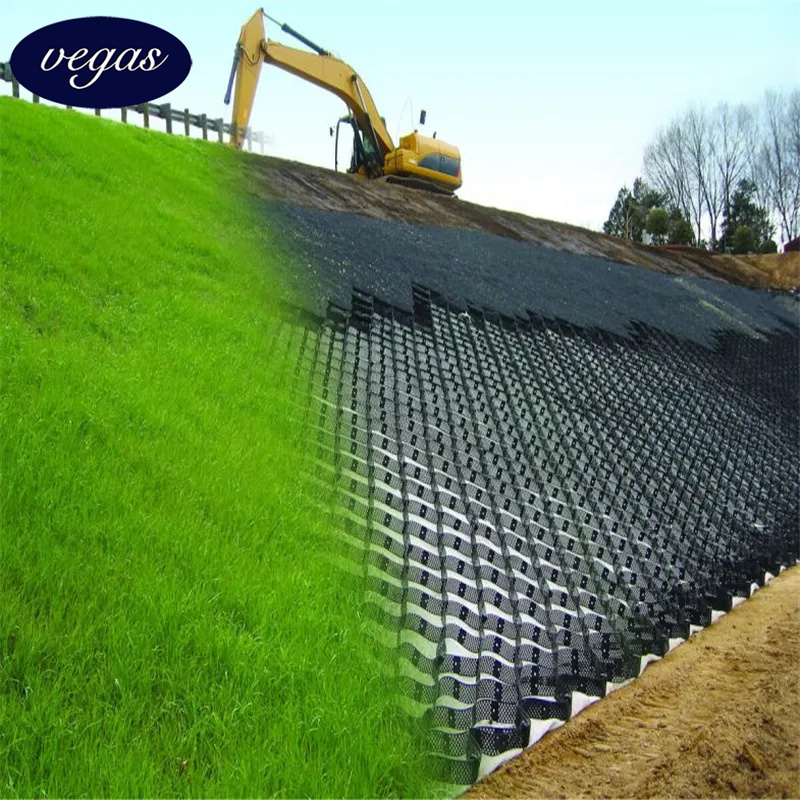 Vegas Smooth Textured Plastic HDPE Geocell Ground Gravel Grid for Slope Road Retaining Wall Driveway Geocell Price