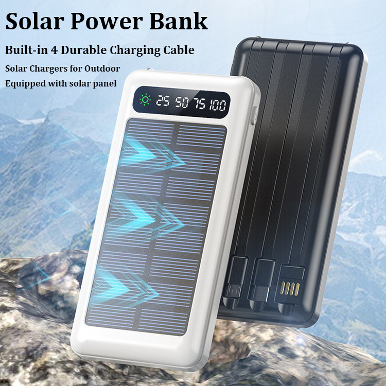 Portable Outdoor Solar Charger 20000mAh Power Bank for iPhone Samsung Galaxy