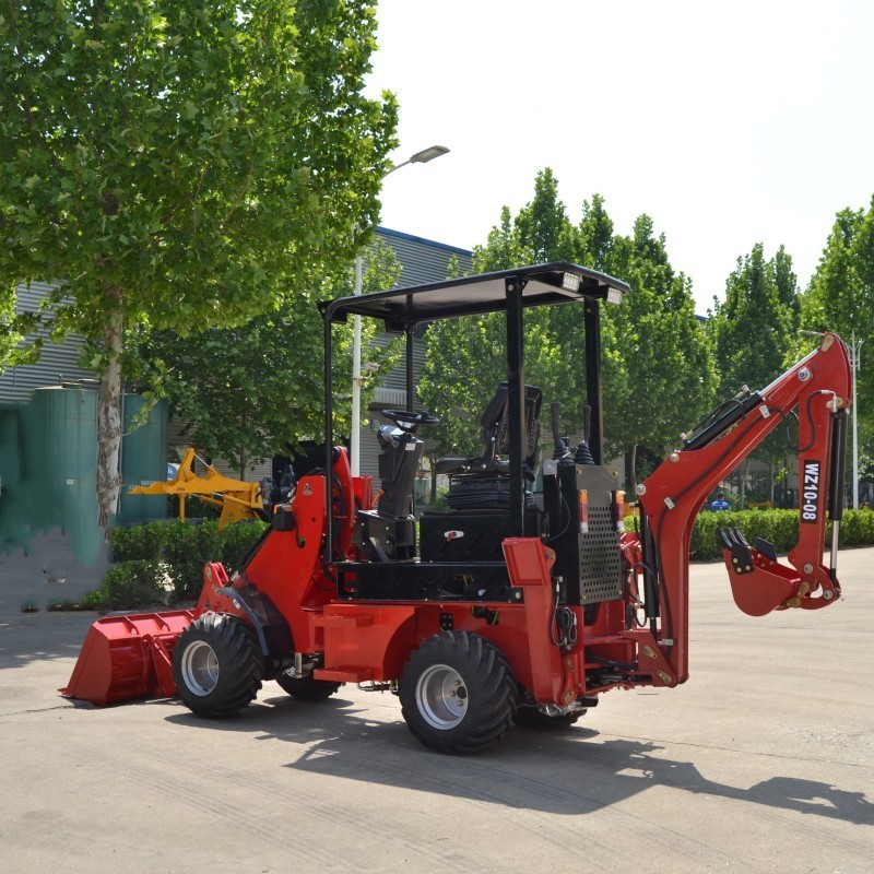 China Wheel Loader Mini Backhoe Loader Excavator 4x4 Hydraulic Operation Diesel Power Two End Busy Loader For Sale Low Price