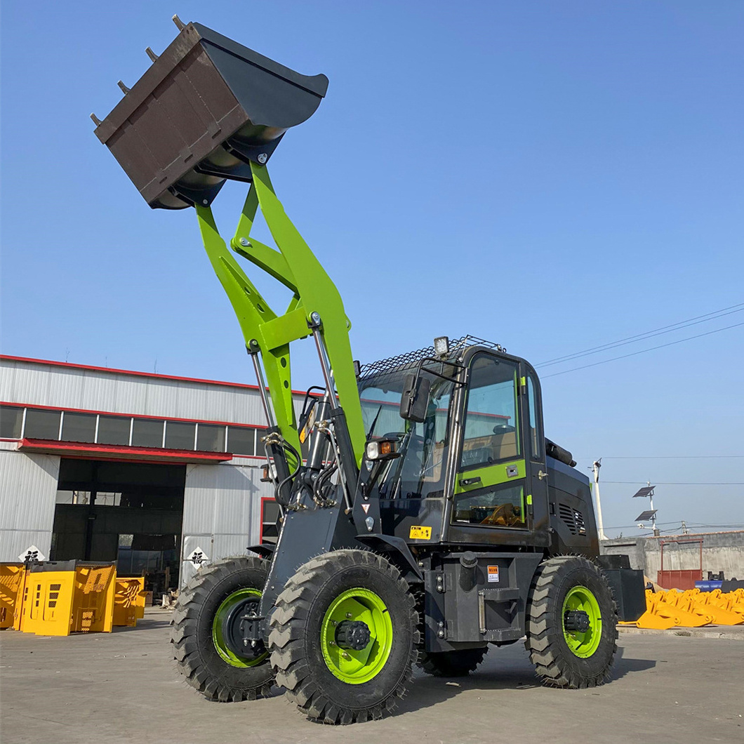 1000kg Small Diesel Electric loader Mini Wheel Front End Loader With Standard Bucket For Sale