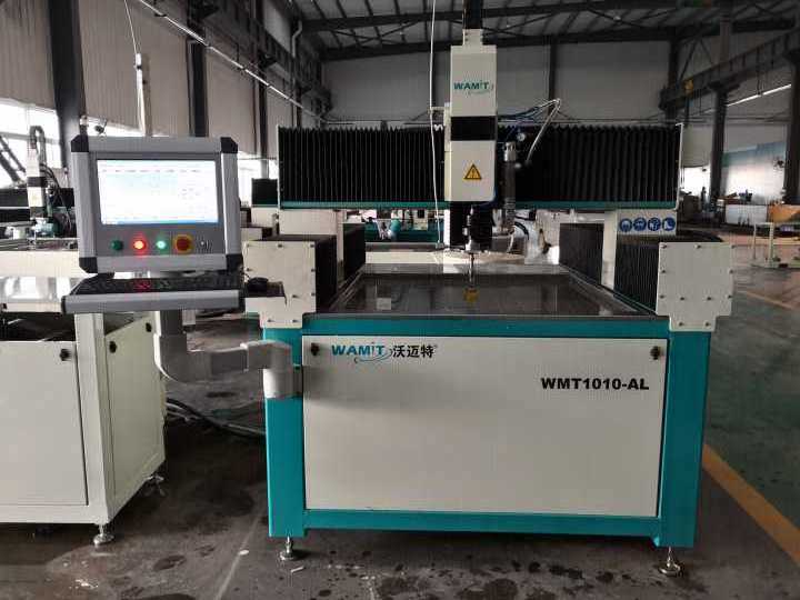 laboratory use 7.5kw 30000psi small table top water jet cutting machine with cover