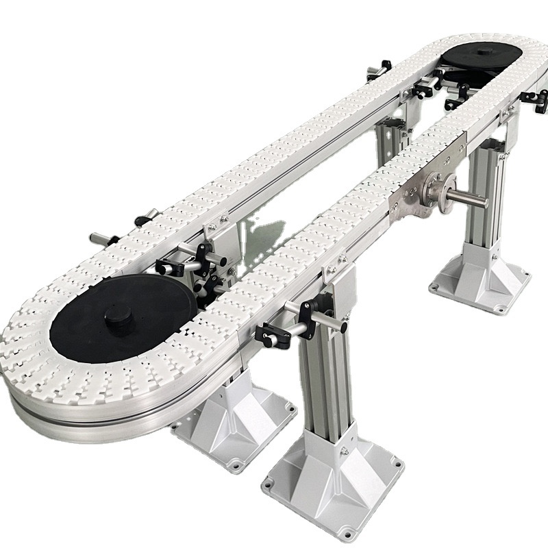 overhead chain conveyor with adjustable height and aluminum alloy flexible belt conveyor