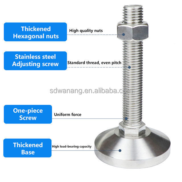 Wholesale Carbon steel swivel adjustable feet metal machine feet heavy duty leveling feet m20 with base dia 120mm