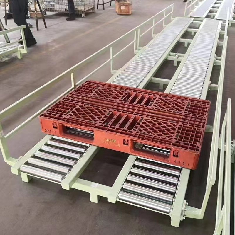 Pallet Gravity Roller Conveyor Transmission Heavy Duty Steel Roller Chain Stainless Steel Conveyor Industrial