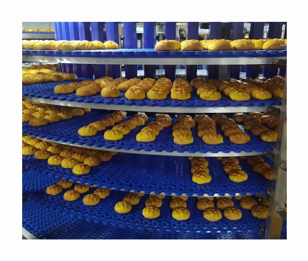 hamburger hotdog bread spiral cooling tower screw vertical spiral conveyor tower for bakery food