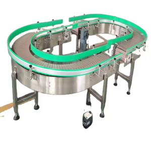 180/360 circular degree stainless steel curve table top chain for belt conveyor/ss turning conveyor belt