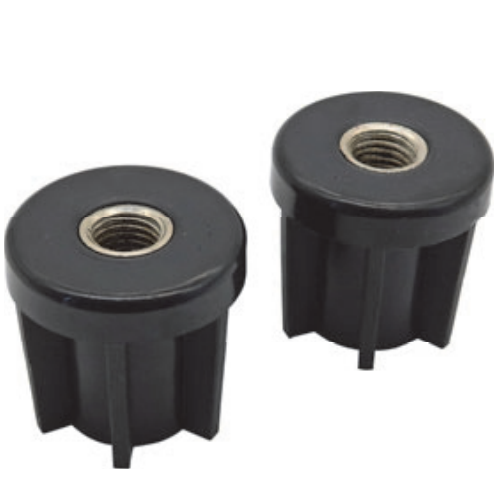 38/40/50 black nylon threaded tube ends  and square tubes round tubes for Conveyor belt