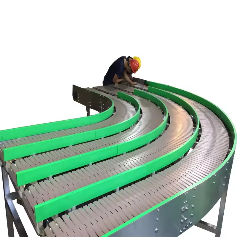 180/360 circular degree stainless steel curve table top chain for belt conveyor/ss turning conveyor belt