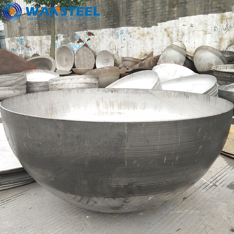 Stainless steel Large hemispherical head for welding tank