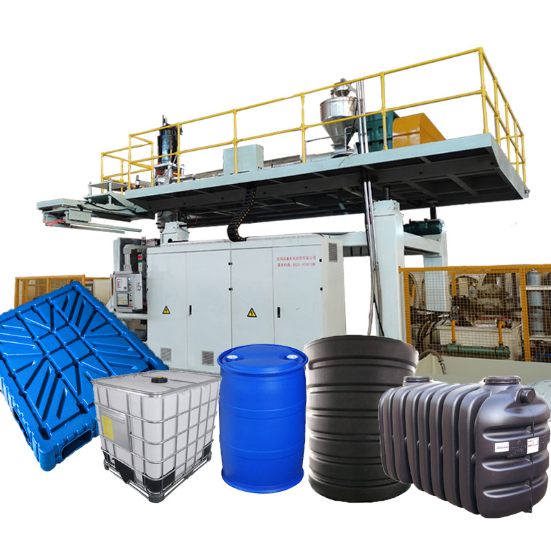 200L 220 L 55 Gallon L Ring Drum Making Machinery Blue Plastic  Hdpe Drum Blow Moulding Machine