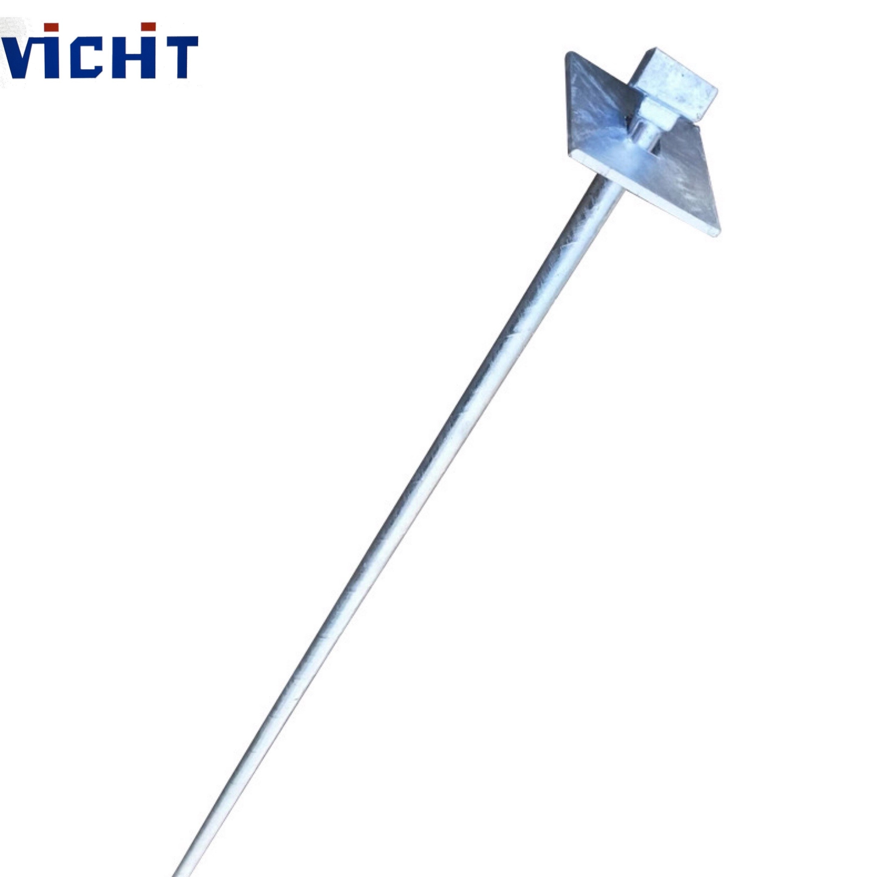 Ground bolt Hot Dip Galvanized Carbon Steel Stay Rod with Plate Ground Anchor