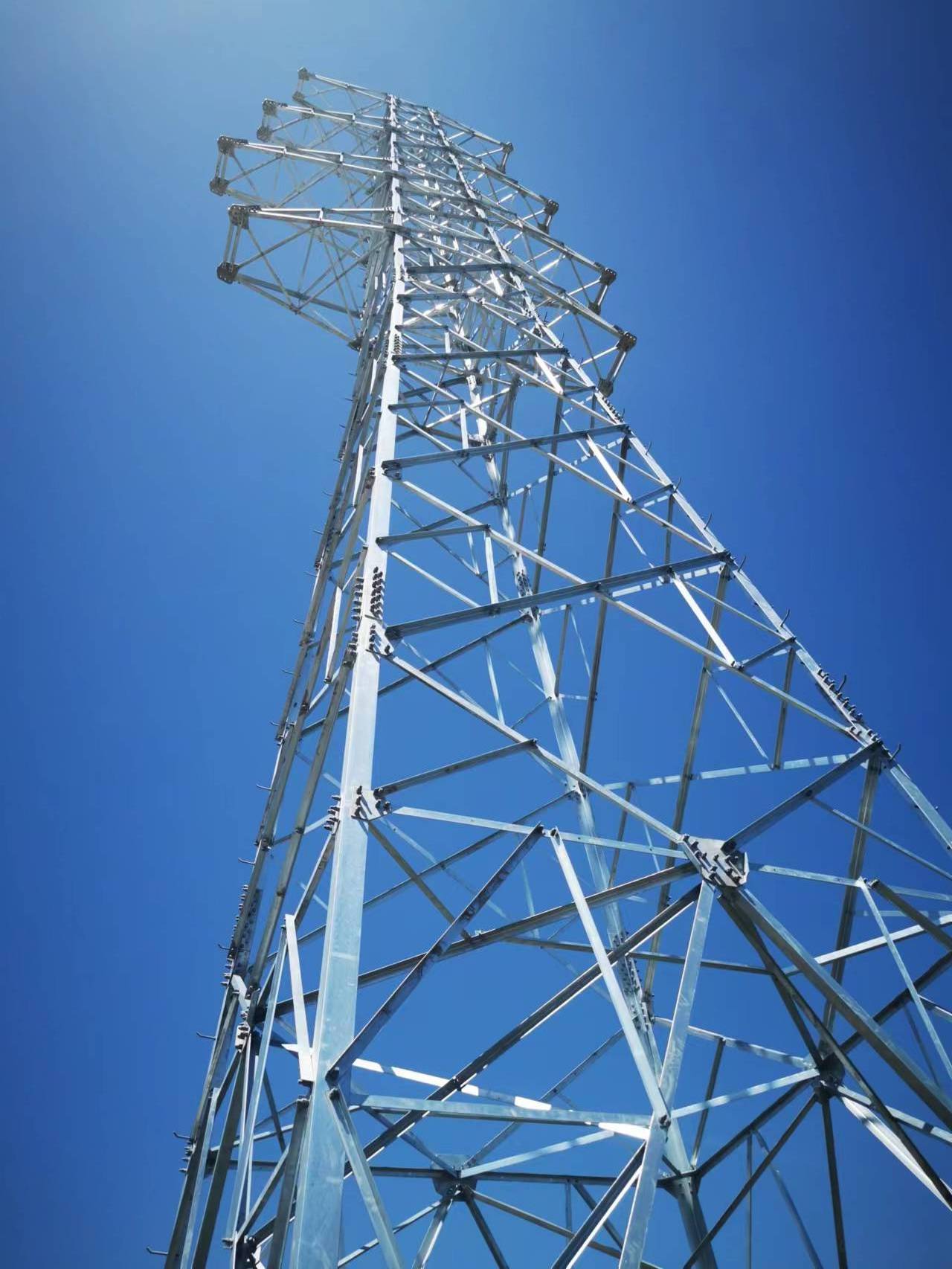 Power tower ot Dip Galvanized Steel Electricity Power Line Electric Transmission Towers Galvanized Lattice Steel Tower