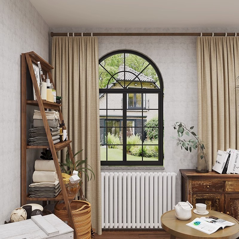 Customization French aluminum window arched window with grill Can be used in bathroom bedroom