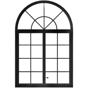 Customization French aluminum window arched window with grill Can be used in bathroom bedroom