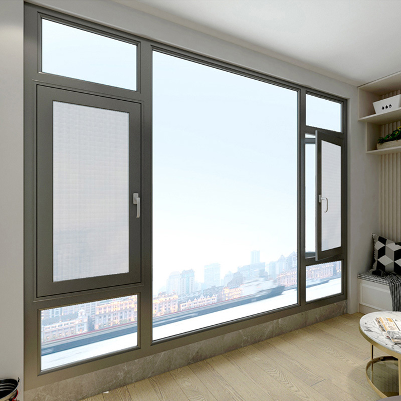 Modern design hurricane aluminum sliding window Sunshade heat insulation sound insulation sliding window