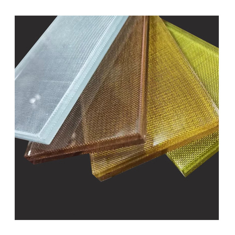 Factory sales process wire laminated glass wall curtain decoration glass customization