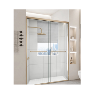 Hotel Prefabricated Tempered Glass Whole Unit Cabin Design Bathroom Shower Room sliding door