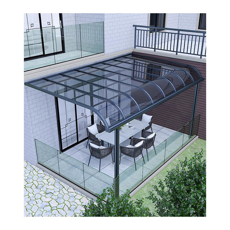 Manufacturer outdoor Free Standing Villa house sunrooms winter garden glass houses aluminium  roof  sunroom