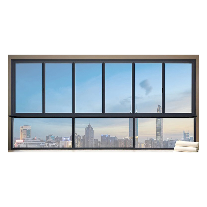 Modern design energy conservation  hurricane aluminum sliding window Sunshade heat insulation sound insulation sliding window