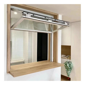 customization aluminum accordion casement window double tempered glass living room folding window