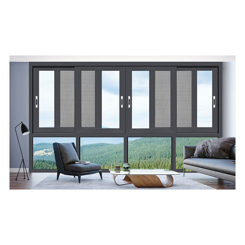 Home customization Aluminium Door And Windows glass window insulation sliding window burglar proof designs