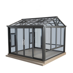 factory direct sale Alauminum Materials Structure model sun room glass house Customized Awning Glass House garden