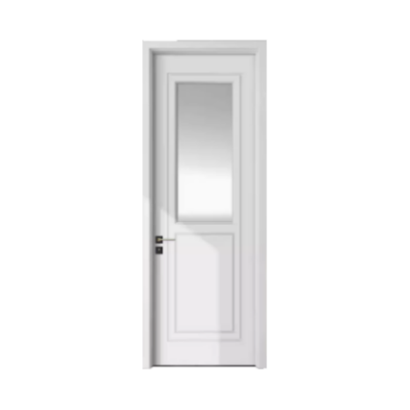 China High Quality wooden glass door designs for main door prehung solid wood and glass exterior door