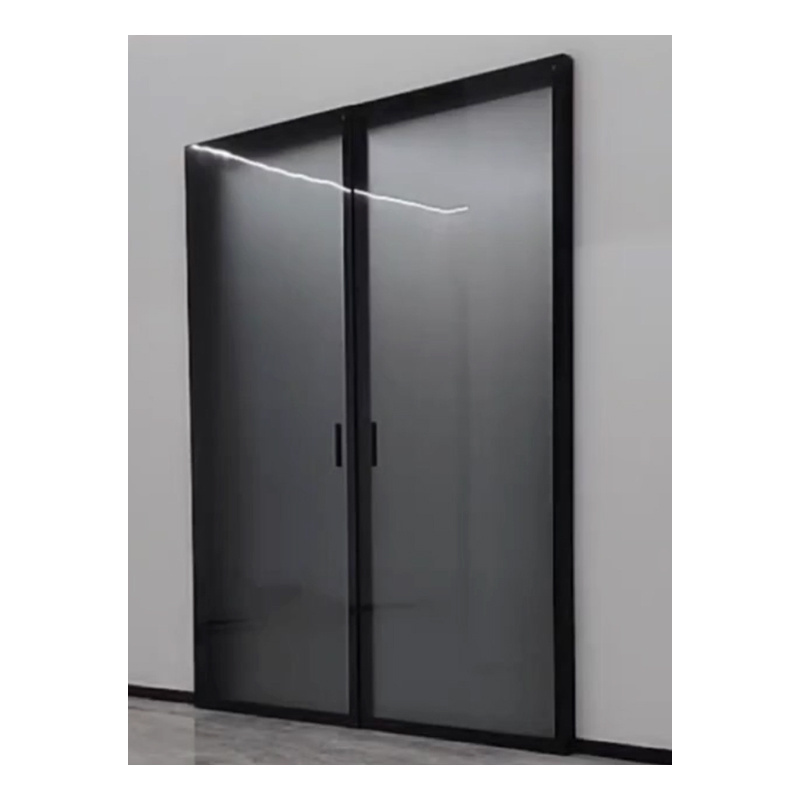 Ghost door trackless sliding door invisible track toughened glass sliding door custom