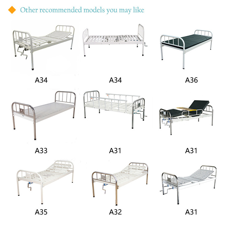 Excellent Quality Cold Rolled Steel Manual Hospital Medical Bed With Toilet