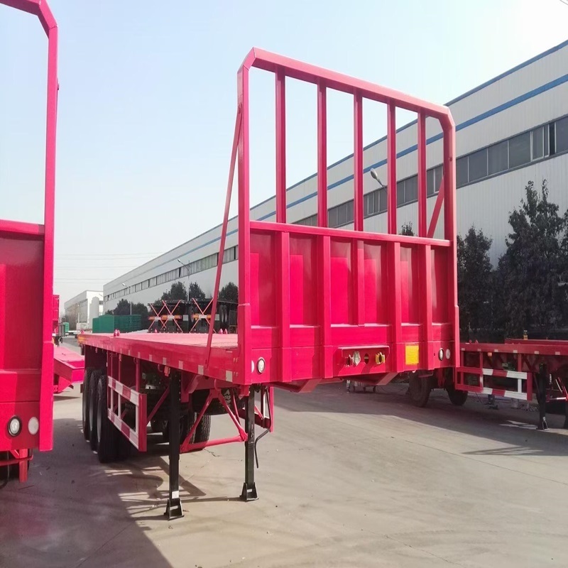 Gooseneck Fuwa Bpw Axle 40ft Muti Used Container Flatbed Truck Semi Trailer From China Manufacturer