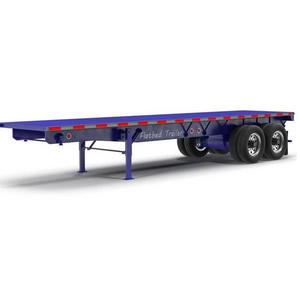 Used Car Tri-axle forty foot trailer 50 tonne 20ft 40ft 50ft 53ft container chassis flatbed semi-trailer trailer