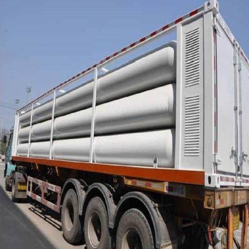 Factory Price LPG CNG Tanker 40000 Liters Storage Tanker CNG Gas Transport Tank Trailer 2 tubes container for sale