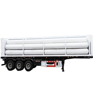 Factory Price LPG CNG Tanker 40000 Liters Storage Tanker CNG Gas Transport Tank Trailer 2 tubes container for sale