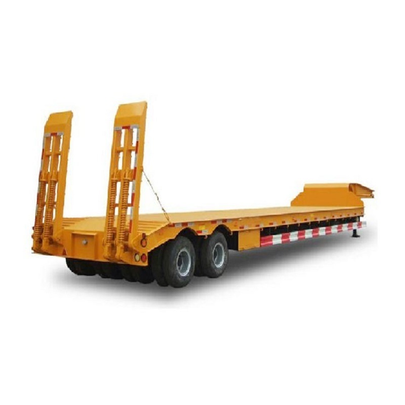 40FT 20FT 50 70 Tons Air Suspension Dimension Tractor Trailer Hot Lowbed Low Bed Semi Trailer For Sale