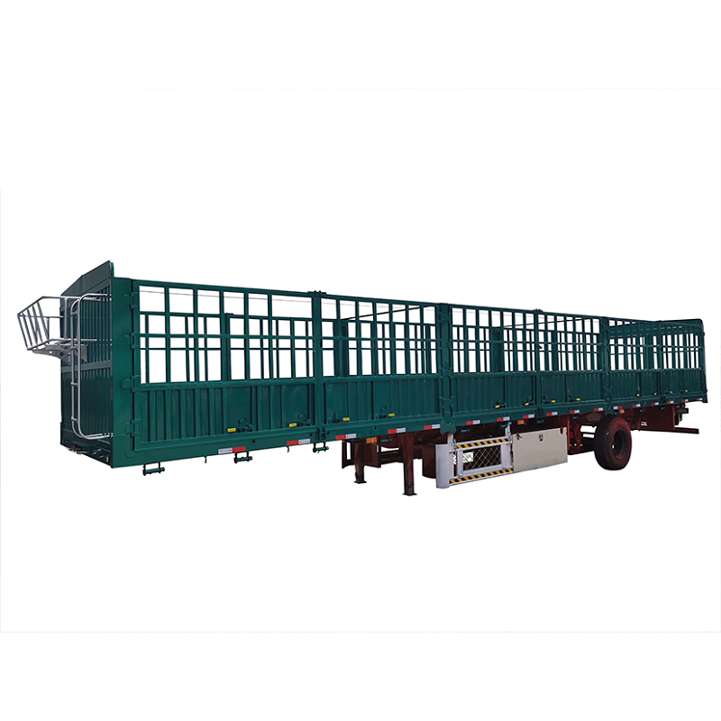 Used 50T 3axle Double Deck Animal Fence Stake Semi Trailer For Africa