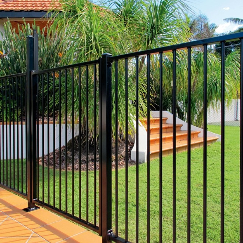 ECO ALU gates aluminum fences for villa used privacy garden pool slat black aluminum composite fence panels