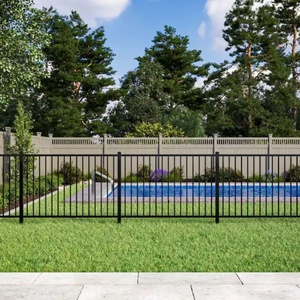 ECO ALU gates aluminum fences for villa used privacy garden pool slat black aluminum composite fence panels