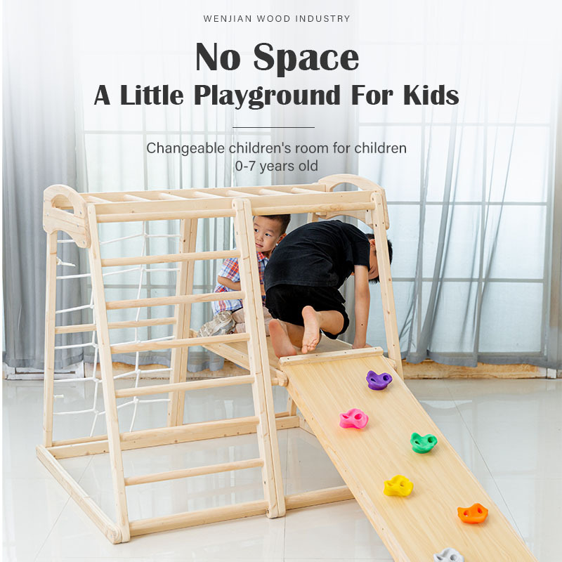 play grounds indoor wooden net climbing frame gardening climbing rope nets playground gym ring swing and slide spielpatz for kid