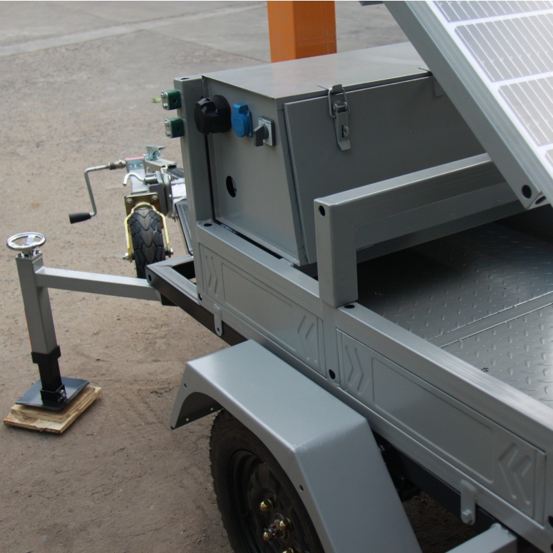 mobile security camera solar trailer with generator back up