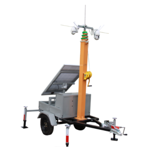 mobile tower solar power surveillance trailer mounted solar system