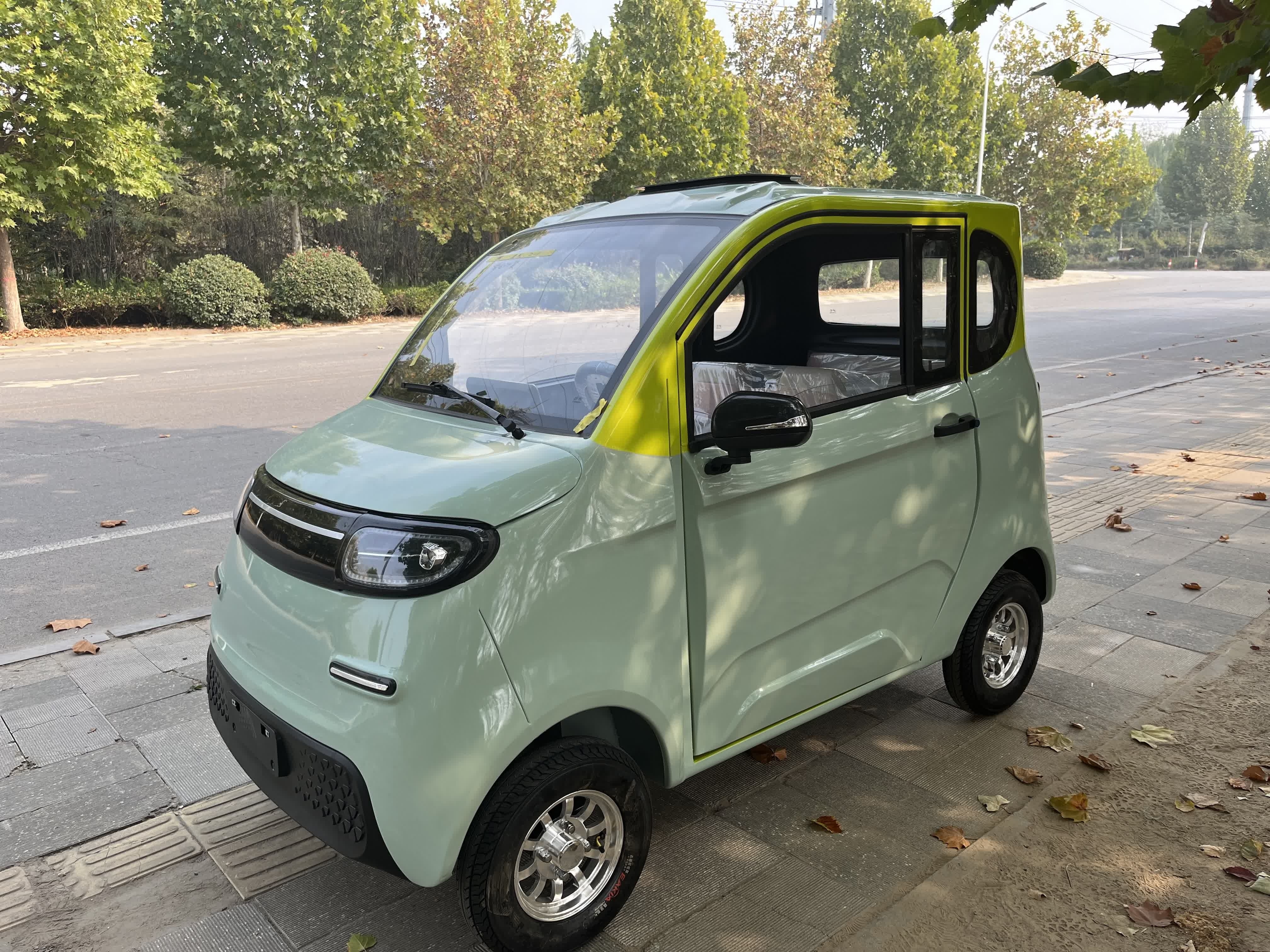 Small 4 Wheel Best Price China 4 Seats Electric Scooter With Air Condition Electric Car Chang Li 4 Doors 4 Seats Popular