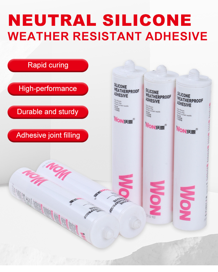 RTV Neutral Weather Proof Silicone Sealant Plastic Tiles Glass Transparent Neutral Silicone Sealant For Roofs And Gutter