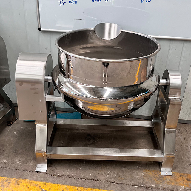 Jacketed kettle tilting type heating double industrial cooking pot