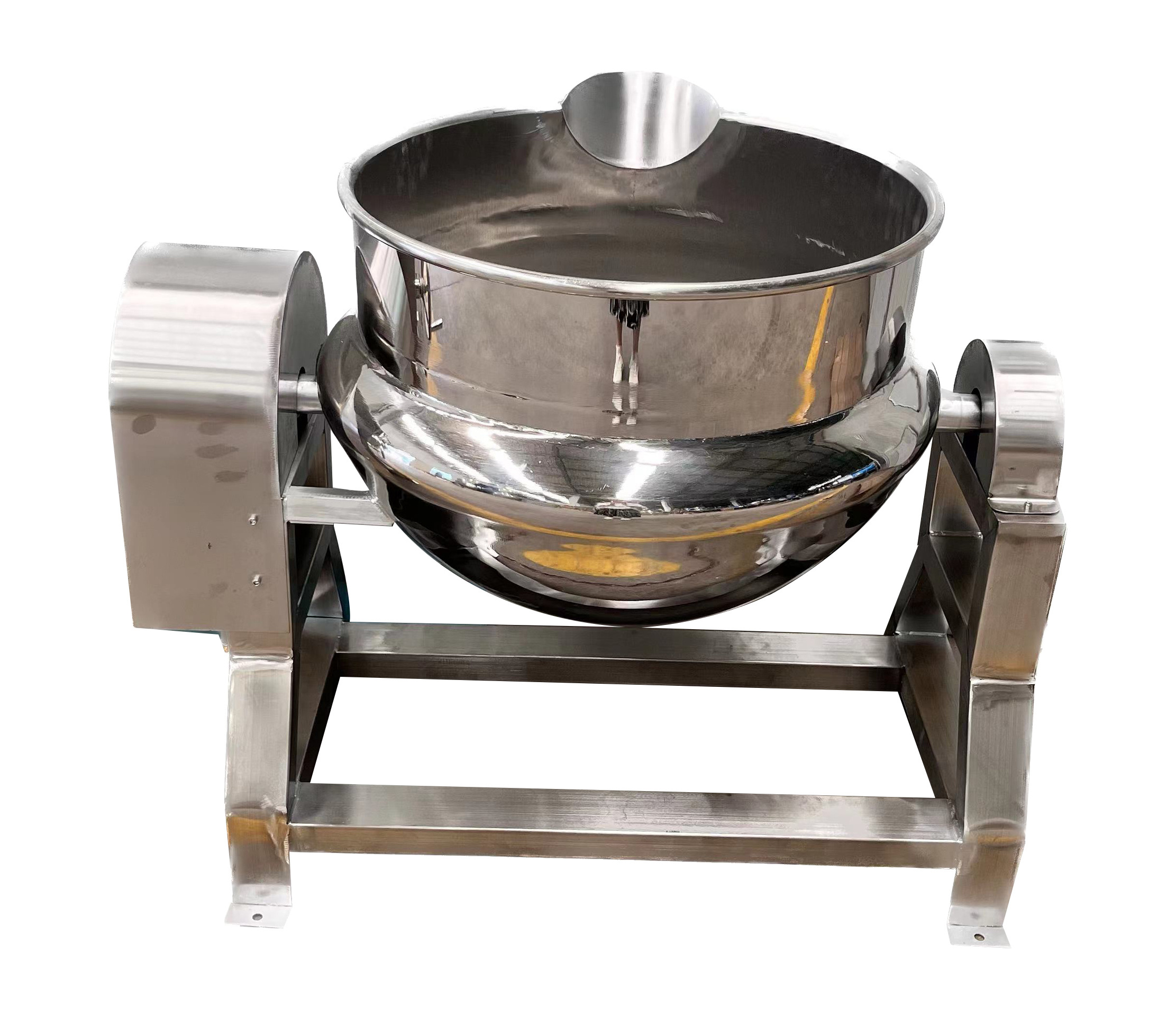 Jacketed kettle tilting type heating double industrial cooking pot