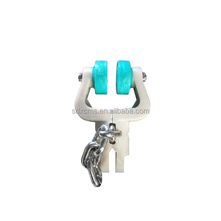 2022 Hot sell Nylon Shackle Trolley Wheel For Overhead Convey  Line