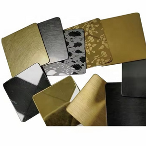 Factory wholesale 201 304 316 430 BA Hairline Satin No.4 Colored Gold Mirror Plate Stainless Steel Sheets